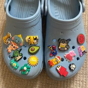 light blue crocs with jibbitz